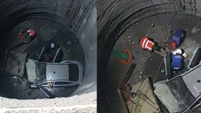25 metreden metro inşaatına düştü